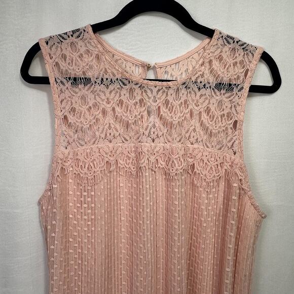 LANE BRYANT NWT size 14/16 pink Blush Embroidered Dot Mesh Swing Dress Beautiful - Picture 6 of 15